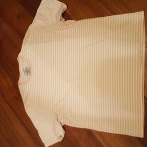 Amazon Essentials striped XL shirt, peach/white, NWOT